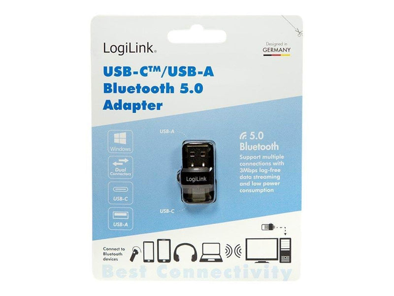 LogiLink Bluetooth 5.0 adapter USB 3.2 USB-A and USB-C (1-Pack)