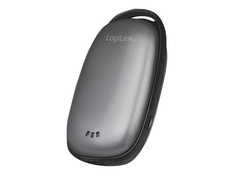LogiLink Power bank 4000 mAh 1x USB-A hand warmer metal grey Powerbank (Akku) - 4 Ah