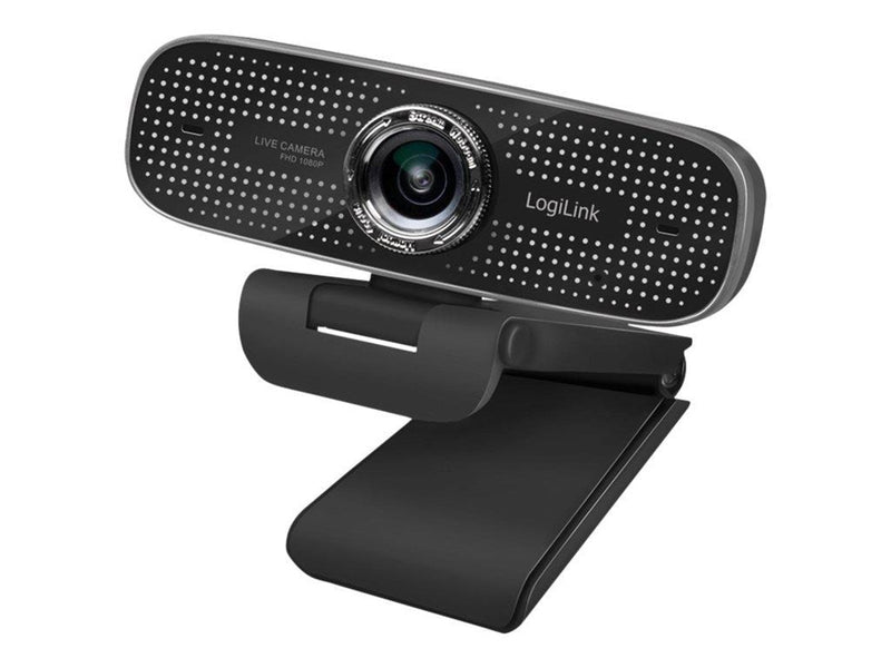 LogiLink Conference HD USB webcam 100° dual microphone manual focus
