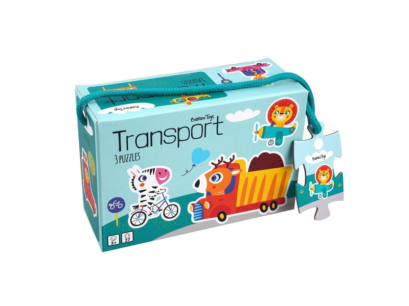 Barbo Toys Little Bright Ones - 3 Puzzles - Transport