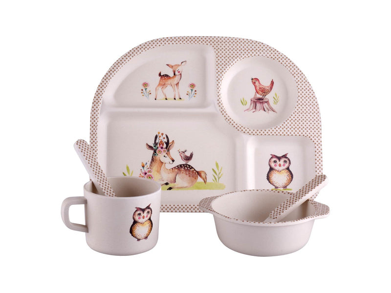 Barbo Toys Wood Friends 4 room Mealtime Set