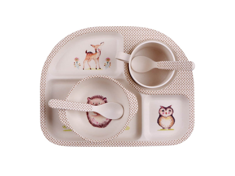 Barbo Toys Wood Friends 4 room Mealtime Set