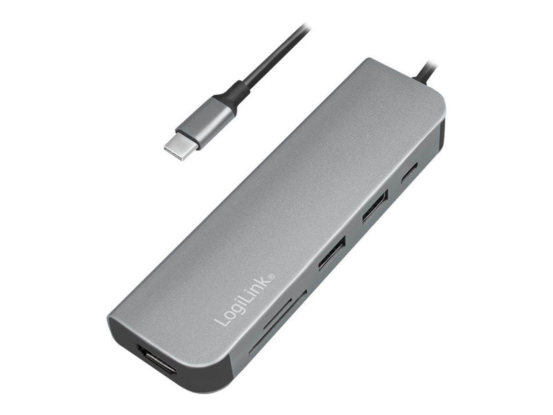 LogiLink USB 3.2 Gen 1 docking station 6-port PD with cable