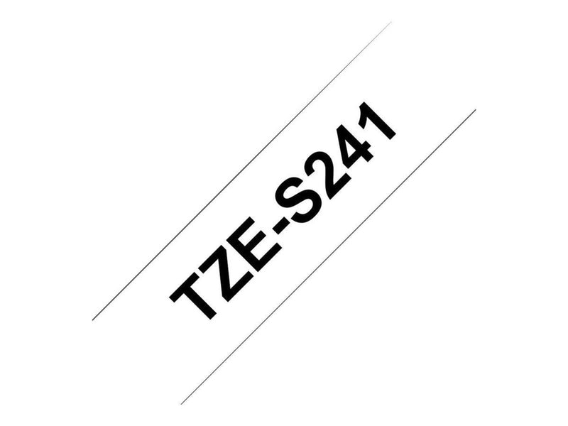 Brother TZe-S241 - Black On White - Roll (1.8 cm x 8 m)