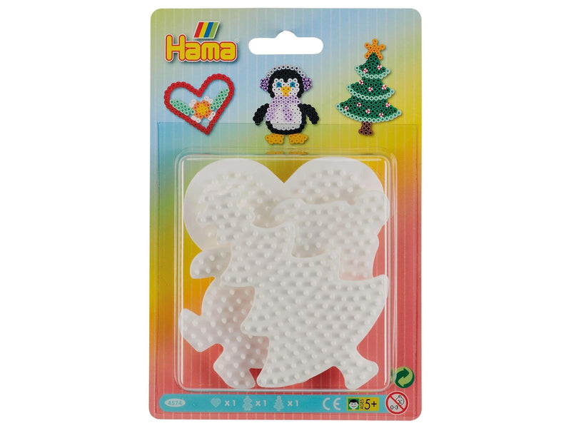 Hama Ironing Beads Pegboards - Heart Penguin Tree