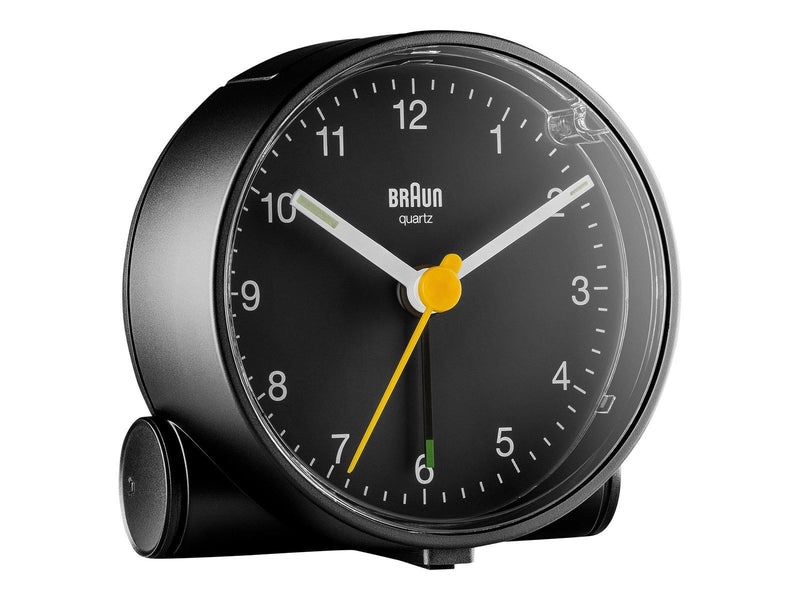 Braun BC01 - alarm clock - round - quartz - desktop - black
