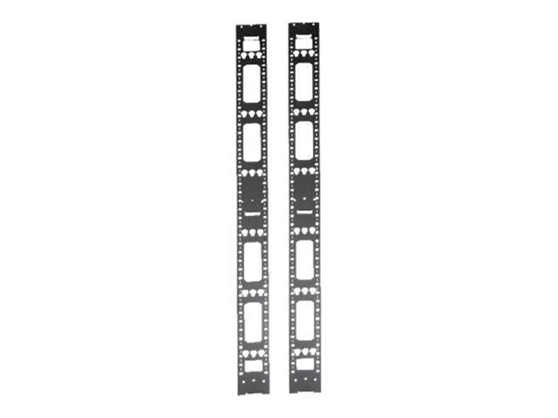 Tripp Lite 42U Rack Enclosure Server Cabinet Vertical Cable Management Bars - rack cable management panel