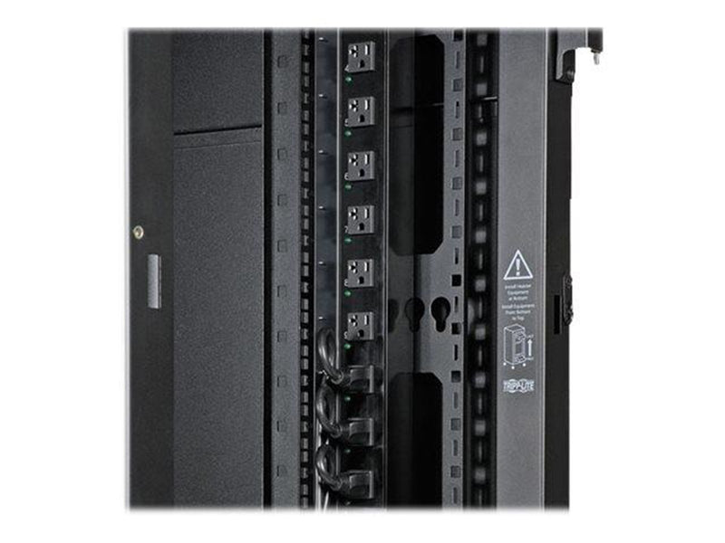 Tripp Lite 42U Rack Enclosure Server Cabinet Vertical Cable Management Bars - rack cable management panel