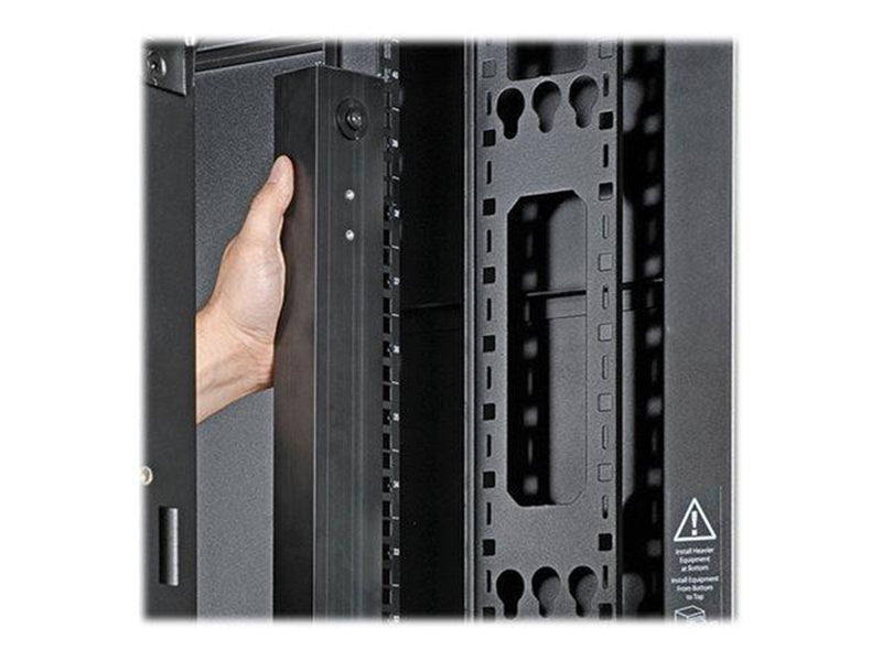Tripp Lite 42U Rack Enclosure Server Cabinet Vertical Cable Management Bars - rack cable management panel