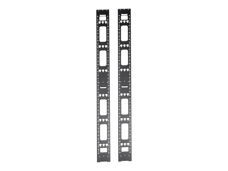 Tripp Lite 42U Rack Enclosure Server Cabinet Vertical Cable Management Bars - rack cable management panel