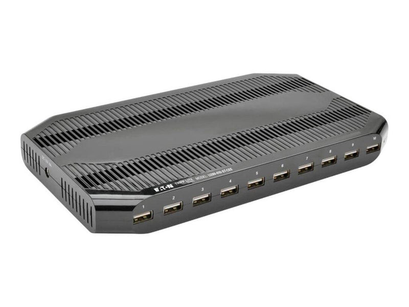 Tripp Lite 10-Port USB Charging Station with Adjustable Storage 12V 8A (96W) USB Charger Output Schuko Power Cord power adapter