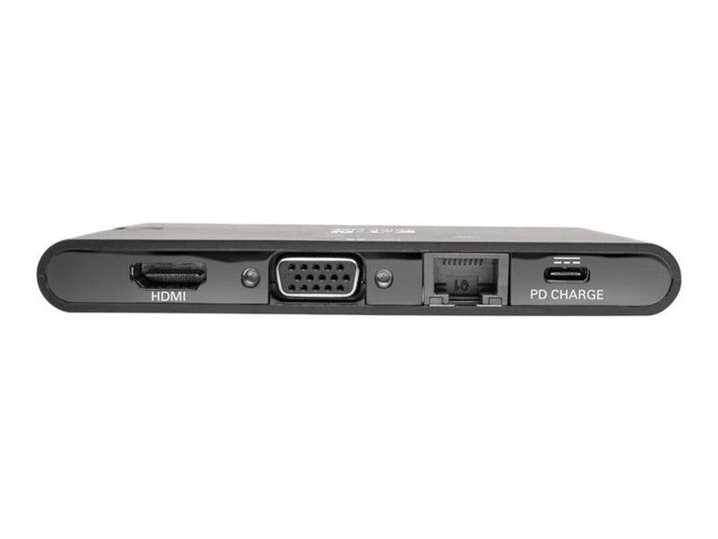 Tripp Lite USB-C Laptop Docking Station - HDMI VGA GbE 4K @ 30 Hz Thunderbolt 3 USB-A USB-C PD Charging 3.0 Black - docking stat