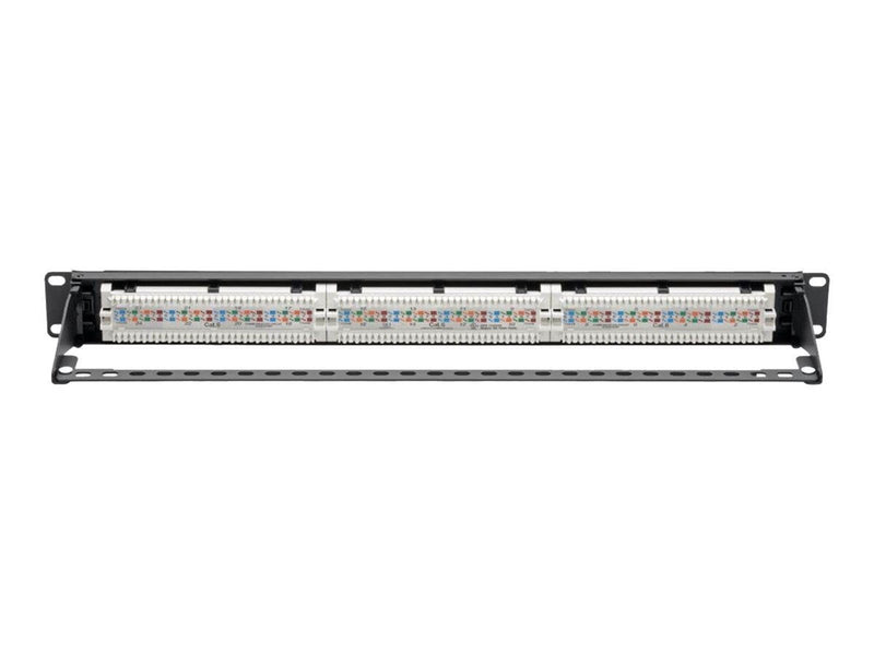 Tripp Lite Cat6 24-Port Patch Panel - PoE+ Compliant 110/Krone 568A/B RJ45 Ethernet 1U Rack-Mount TAA - patch panel - 1U - 19" -