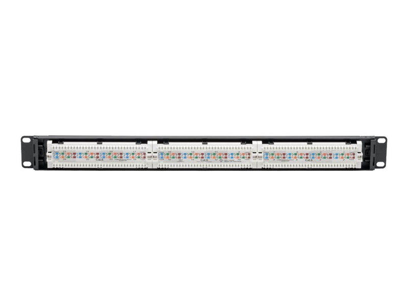 Tripp Lite Cat6 24-Port Patch Panel - PoE+ Compliant 110/Krone 568A/B RJ45 Ethernet 1U Rack-Mount TAA - patch panel - 1U - 19" -