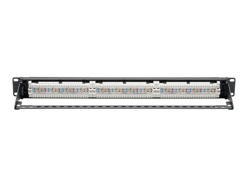 Tripp Lite Cat6 24-Port Patch Panel - PoE+ Compliant 110/Krone 568A/B RJ45 Ethernet 1U Rack-Mount TAA - patch panel - 1U - 19" -