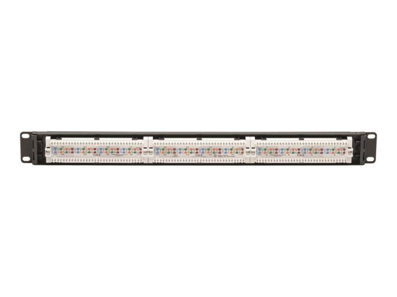 Tripp Lite Cat6 24-Port Patch Panel - PoE+ Compliant 110/Krone 568A/B RJ45 Ethernet 1U Rack-Mount TAA - patch panel - 1U - 19" -