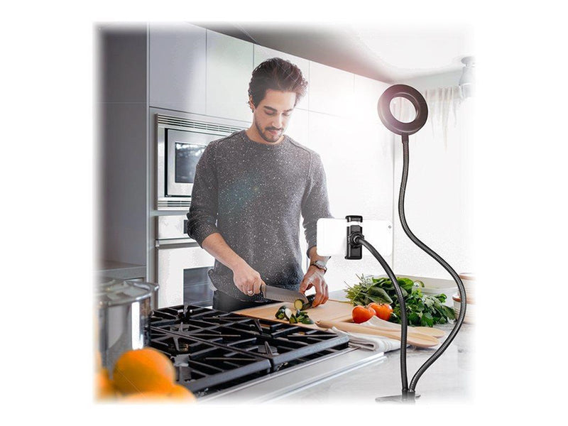 LogiLink Smartphone Ring Light Clamp Mount Ø 8.5 cm