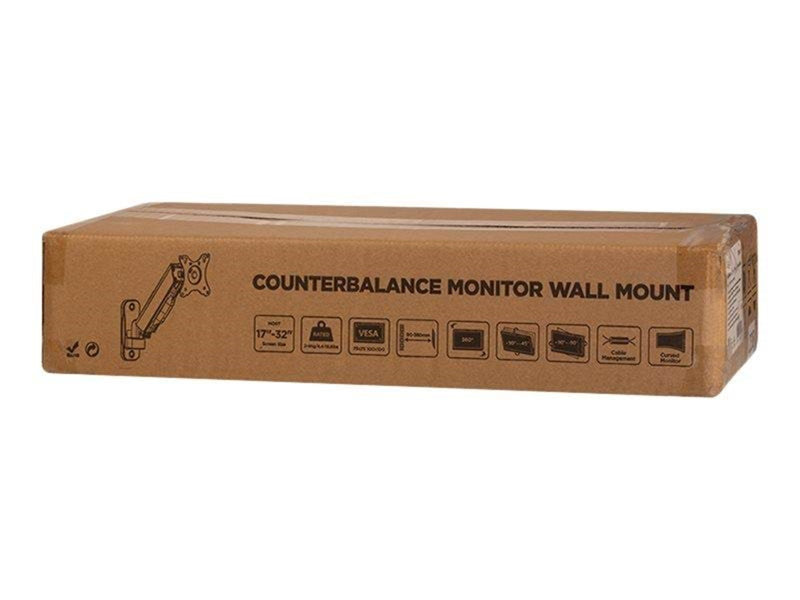 LogiLink Monitor wall mount 17–32" gas spring 90–380 mm