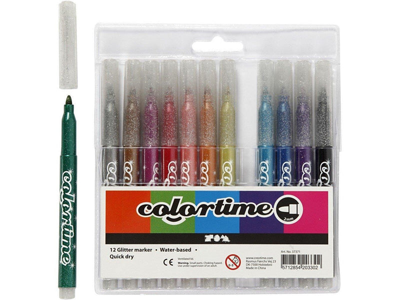 Creativ Company Colortime glittertusch 12pcs.