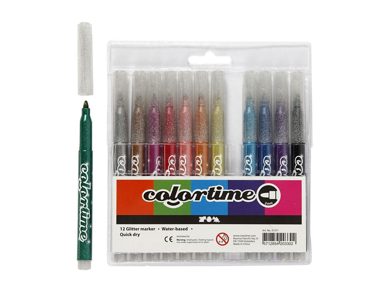 Creativ Company Colortime glittertusch 12pcs.