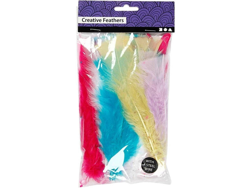 Creativ Company Feathers in Various Colors 11-17cm 18pcs.