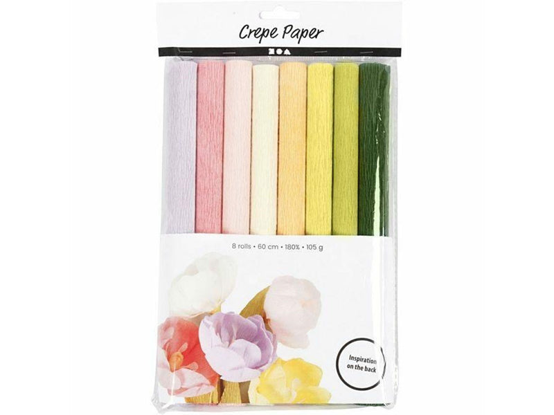 Creativ Company Crepe Paper Pastel Colors 8 Sheets
