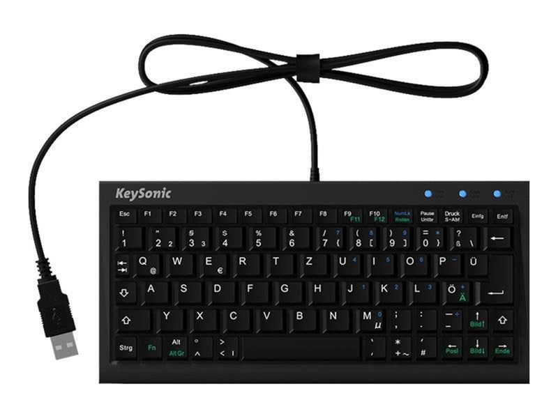 KeySonic ACK-3401U - Tastaturen - Deutsch - Schwarz