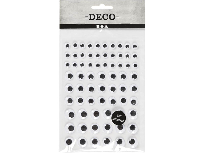 Creativ Company Wiggle Eyes White Self-adhesive 69pcs.