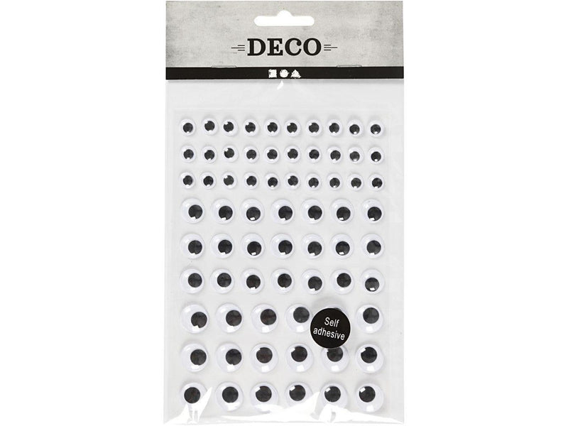 Creativ Company Wiggle Eyes White Self-adhesive 69pcs.