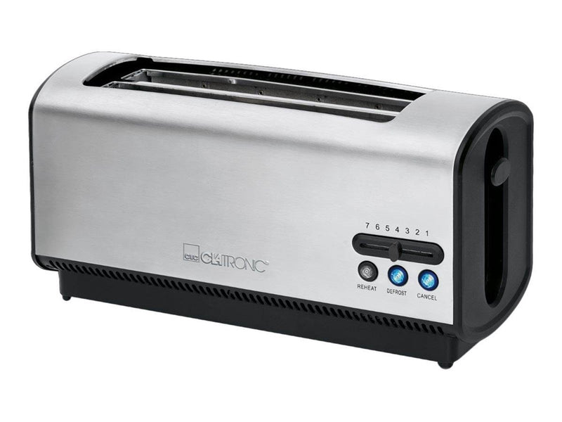 Clatronic Toaster TA 3687 - toaster - stainless steel/black