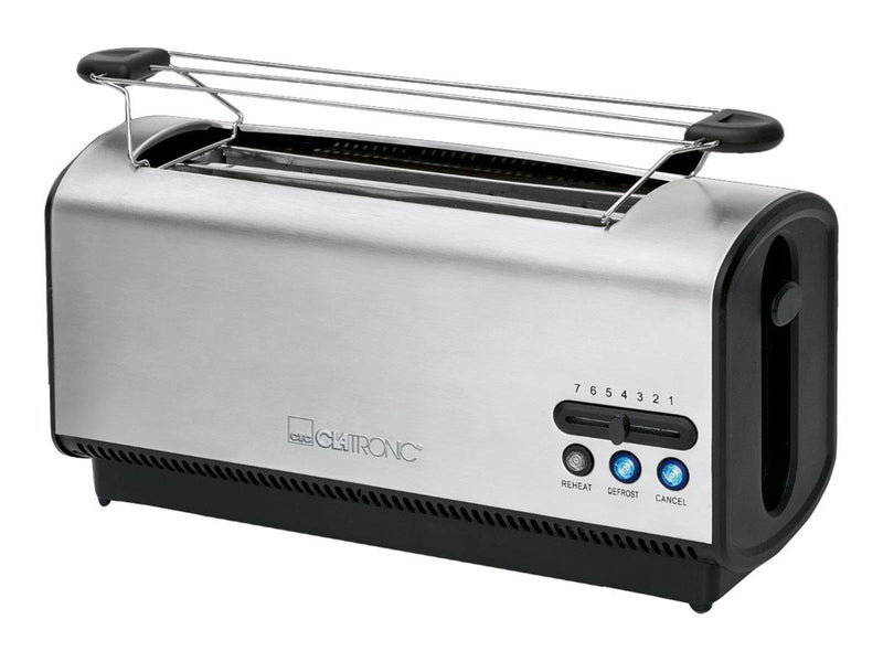 Clatronic Toaster TA 3687 - toaster - stainless steel/black