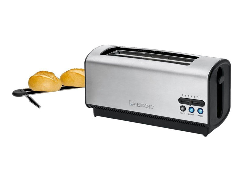 Clatronic Toaster TA 3687 - toaster - stainless steel/black