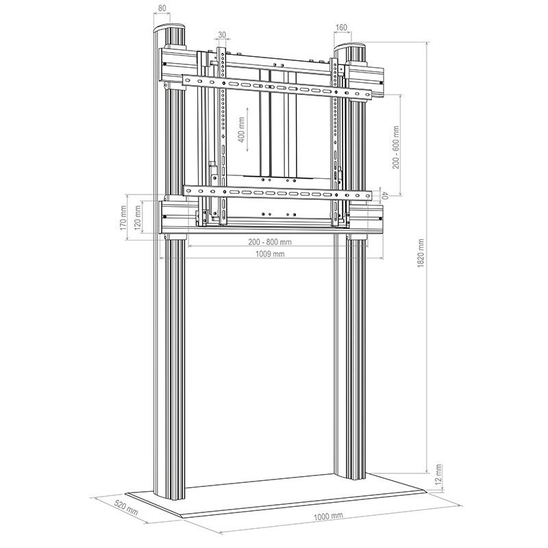 Hagor HP Counterbalanced Floorstand Standsystem freistehend