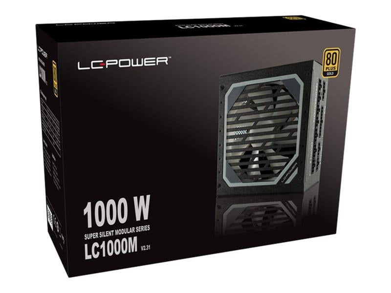 LC Power LC1000M V2.31 Netzteile - 1000 Watt - 120 mm - ATX - 80 Plus Gold zertifiziert