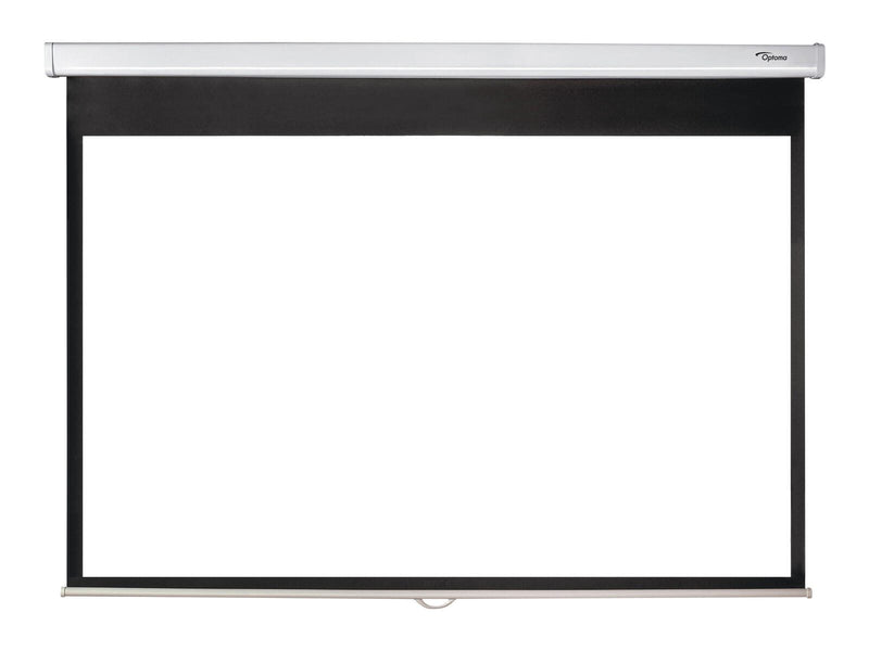 Optoma DS-1123PMG+ Manuelle Pull Down Leinwand für Wand-/Deckenmontage, 16:10, (123') 312 cm