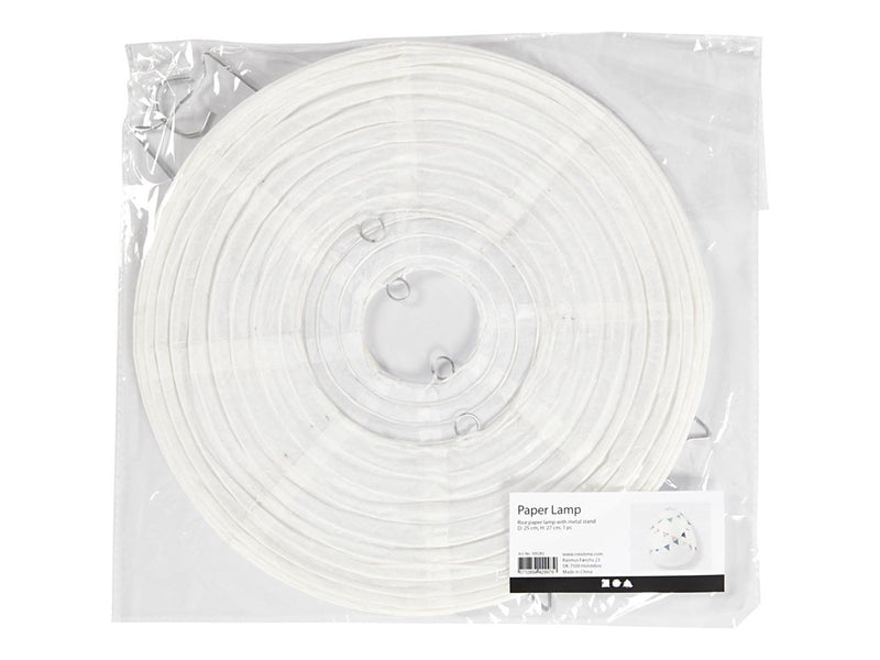Creativ Company Rice Paper Lamp White Drop 27cm
