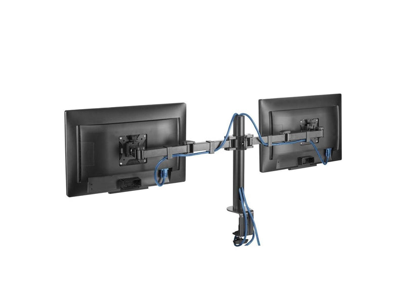 Hama mounting kit - full-motion - for 2 monitors - black