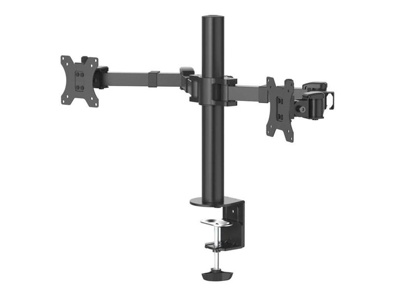 Hama mounting kit - full-motion - for 2 monitors - black