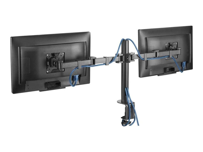 Hama mounting kit - full-motion - for 2 monitors - black