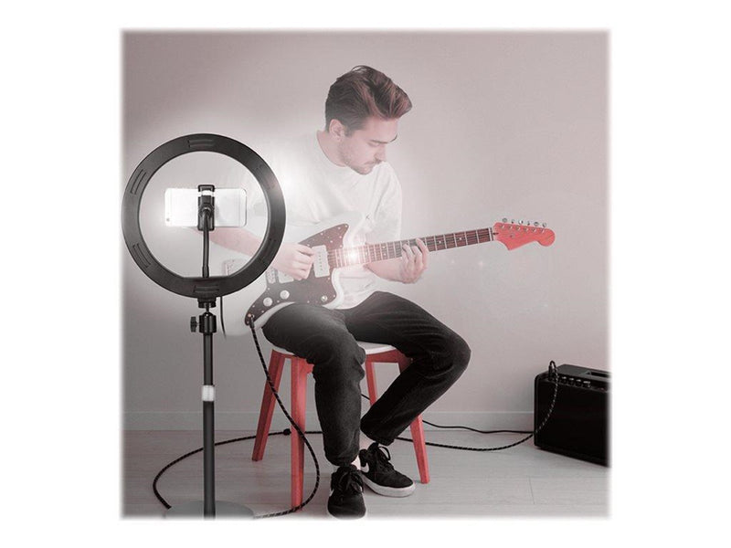 LogiLink Smartphone ring light tripod with remote shutter height adjust. Ø 25 cm