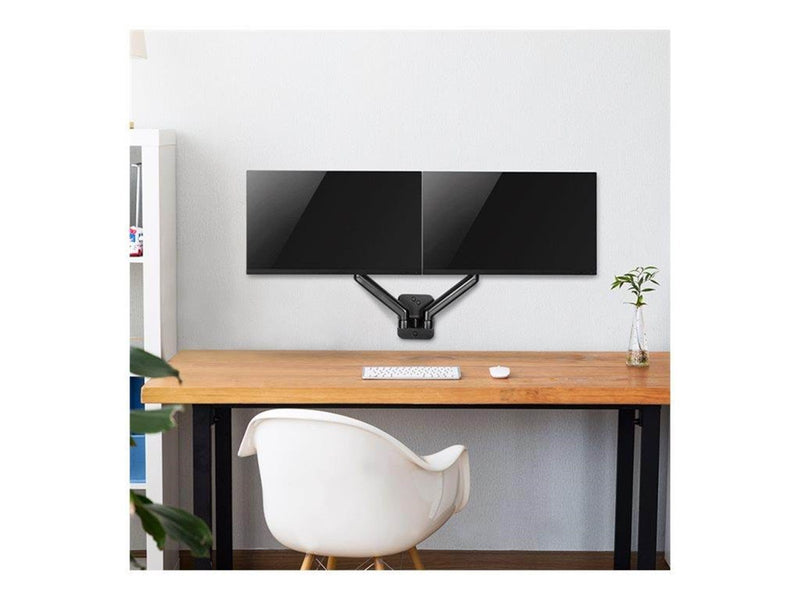 LogiLink Dual monitor wall mount 17–32" gas spring 90–540 mm