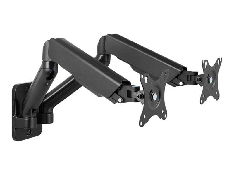 LogiLink Dual monitor wall mount 17–32" gas spring 90–540 mm