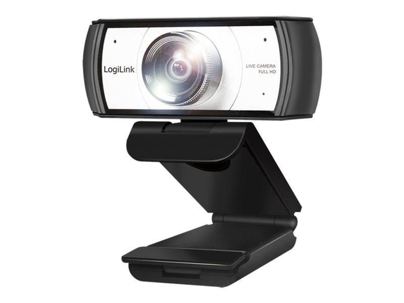 LogiLink Conference HD USB webcam 120° dual microphone manual focus