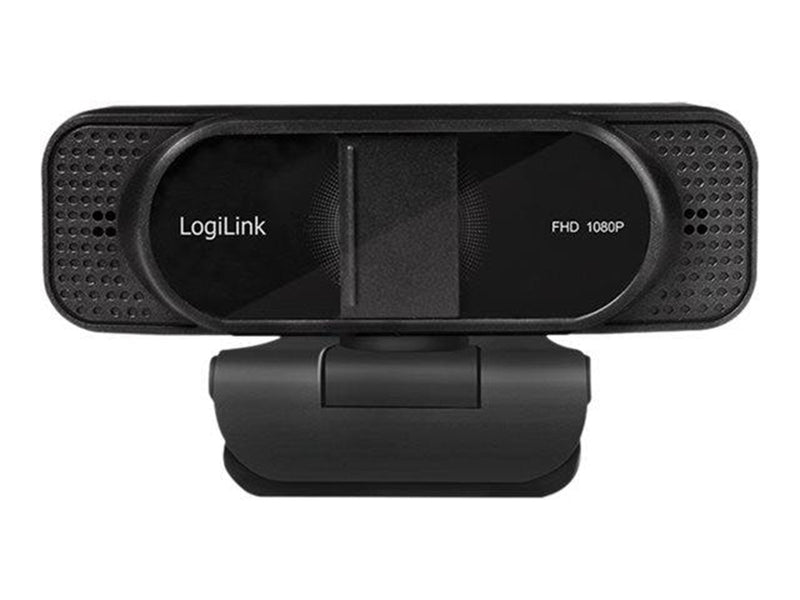 LogiLink Full HD webcam 96° dual microphone privacy cover
