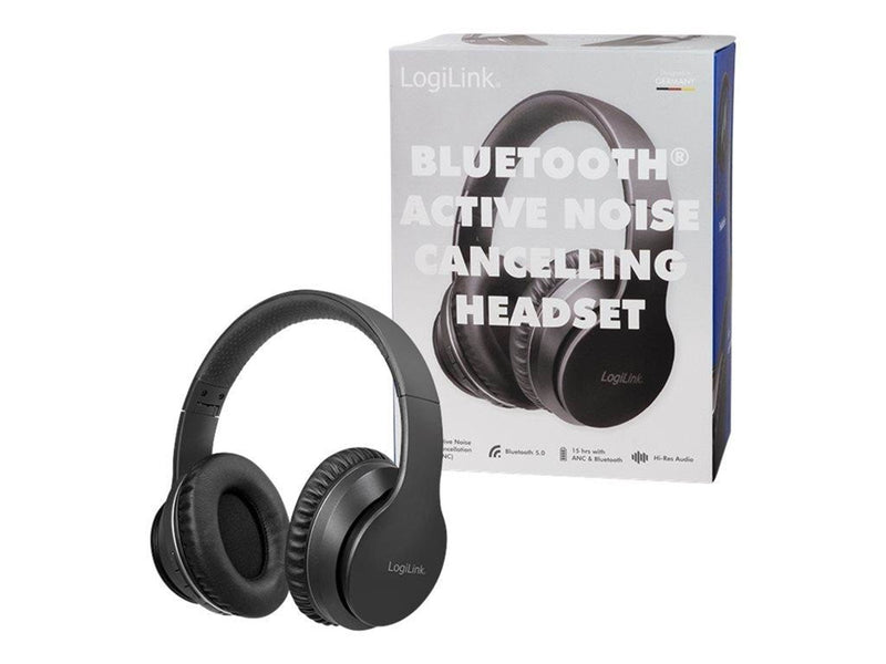 LogiLink Bluetooth Active-Noise-Cancelling-Headset