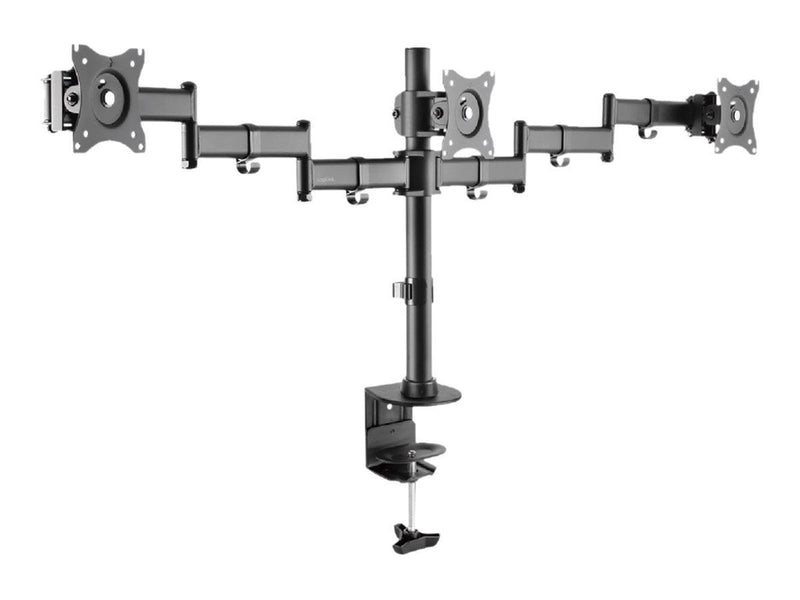 LogiLink Triple monitor mount 13–27" steel arm length: each 746 mm