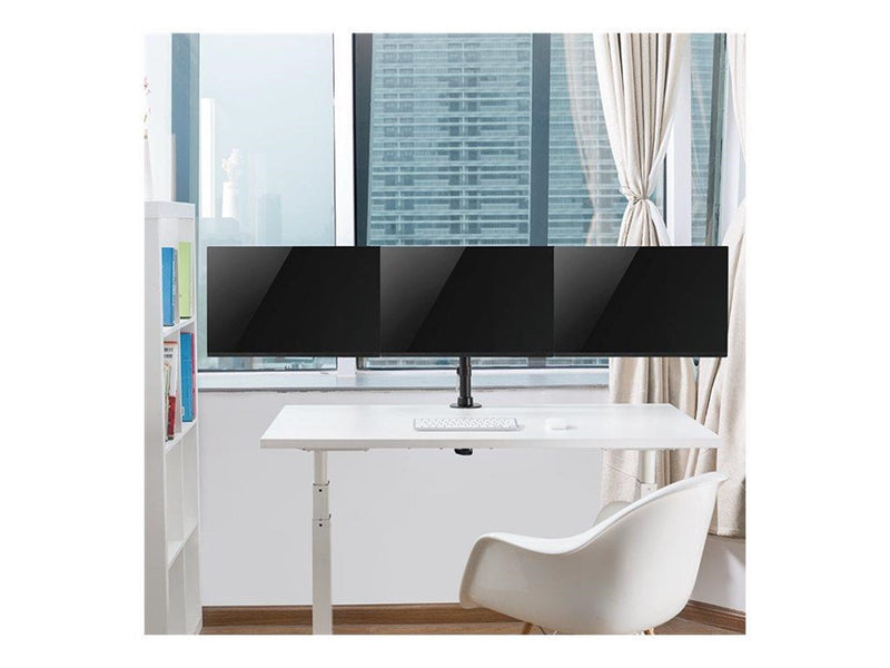 LogiLink Triple monitor mount 13–27" steel arm length: each 746 mm