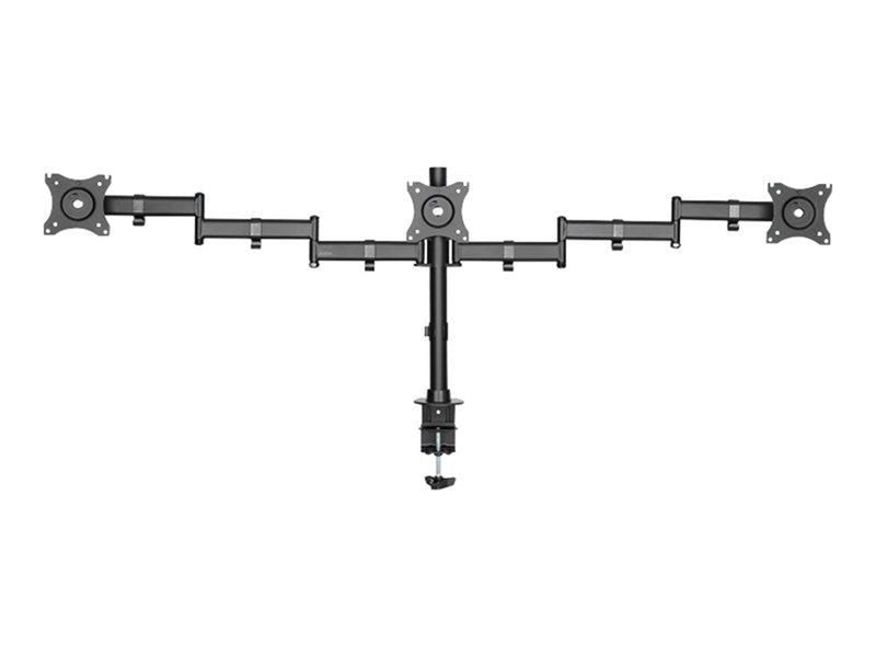 LogiLink Triple monitor mount 13–27" steel arm length: each 746 mm
