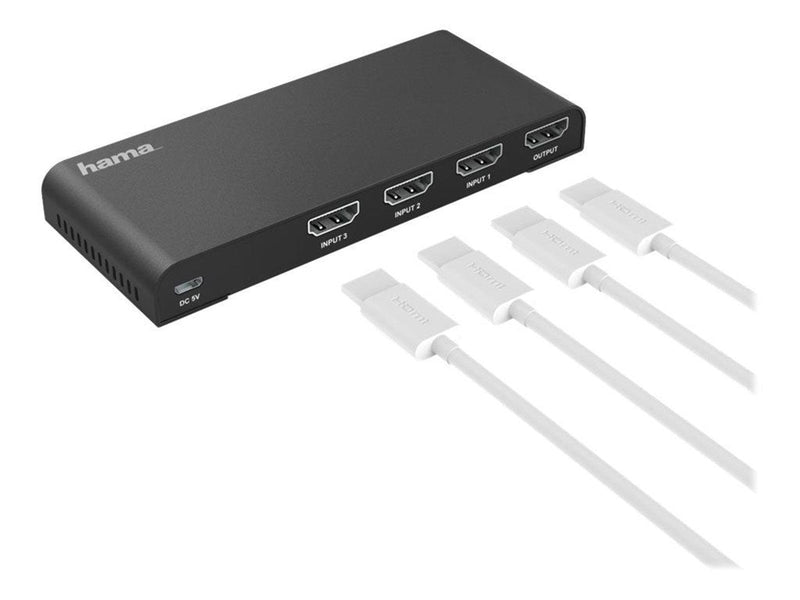 Hama 3x1 - switch - 3 ports
