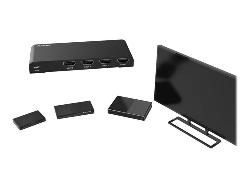 Hama 3x1 - switch - 3 ports